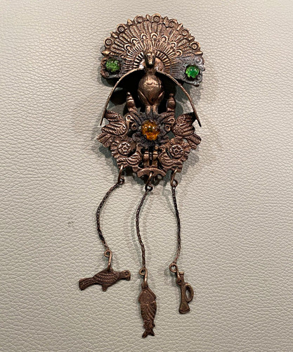 Antike peruanische tupu - antike, pfau