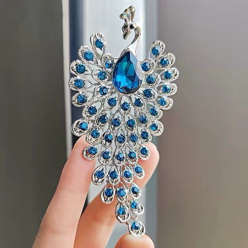 Pfau-Brosche/Anstecknadel