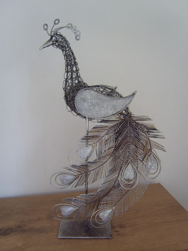 Metallskulptur pfau formano - metallskulptur,
