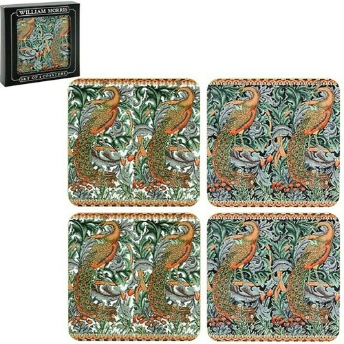 4er set untersetzer - 4er, peacock
