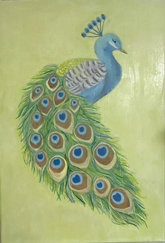 Pfau gemälde auf leinwand - pfau,