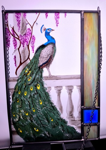 Fensterbild pfau - pfau,