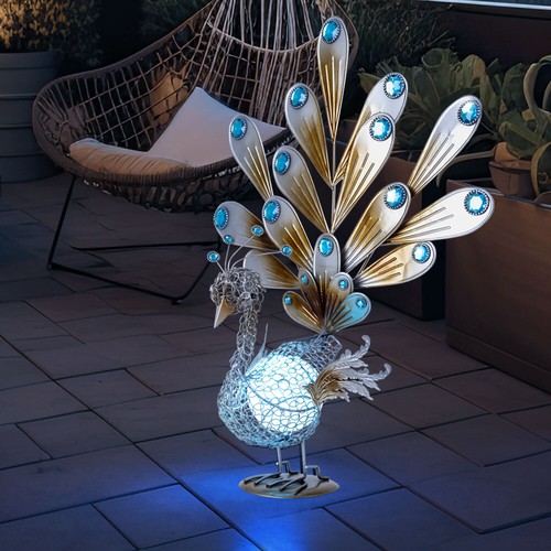 Led solar pfau deko - led,
