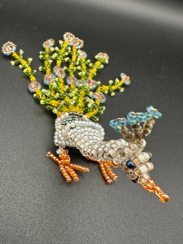 Pfau perlenfigur rocailles - pfau,