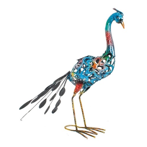 Gartenfigur pfau mit - pfau,