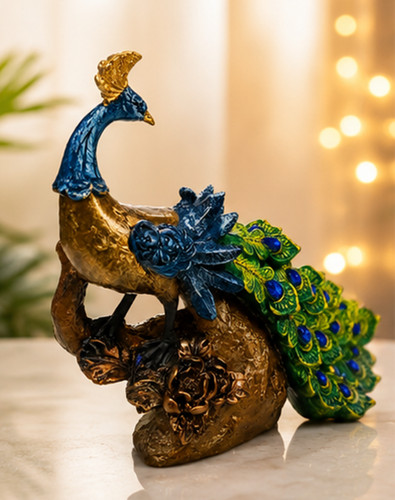 Pfau figur statue bunter - figur,