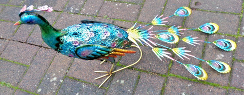 Pfauen skulptur für - pfauen, garten