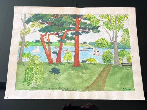 Aquarell gemälde 1942 - aquarell,