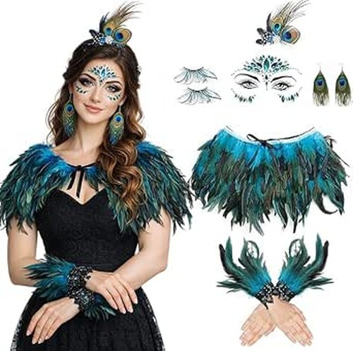 Pfau kostüm accessoires - pfau, damen