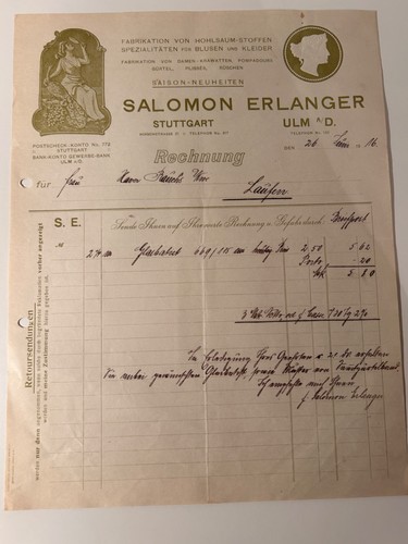 Briefkopf rechnung 1916 - /,
