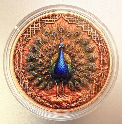 Kupfermedaille pfau - 1,